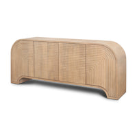 Mercana Sorina Reverse Fluted Light Brown Wood Sideboard