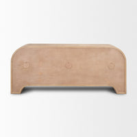Mercana Sorina Reverse Fluted Light Brown Wood Sideboard