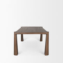 Mercana Tammar Rectangular Brown Wood With Tapered Legs Dining Table
