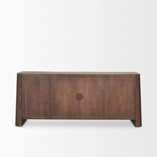 Mercana Tammar Brown Wood 4-Door Sideboard