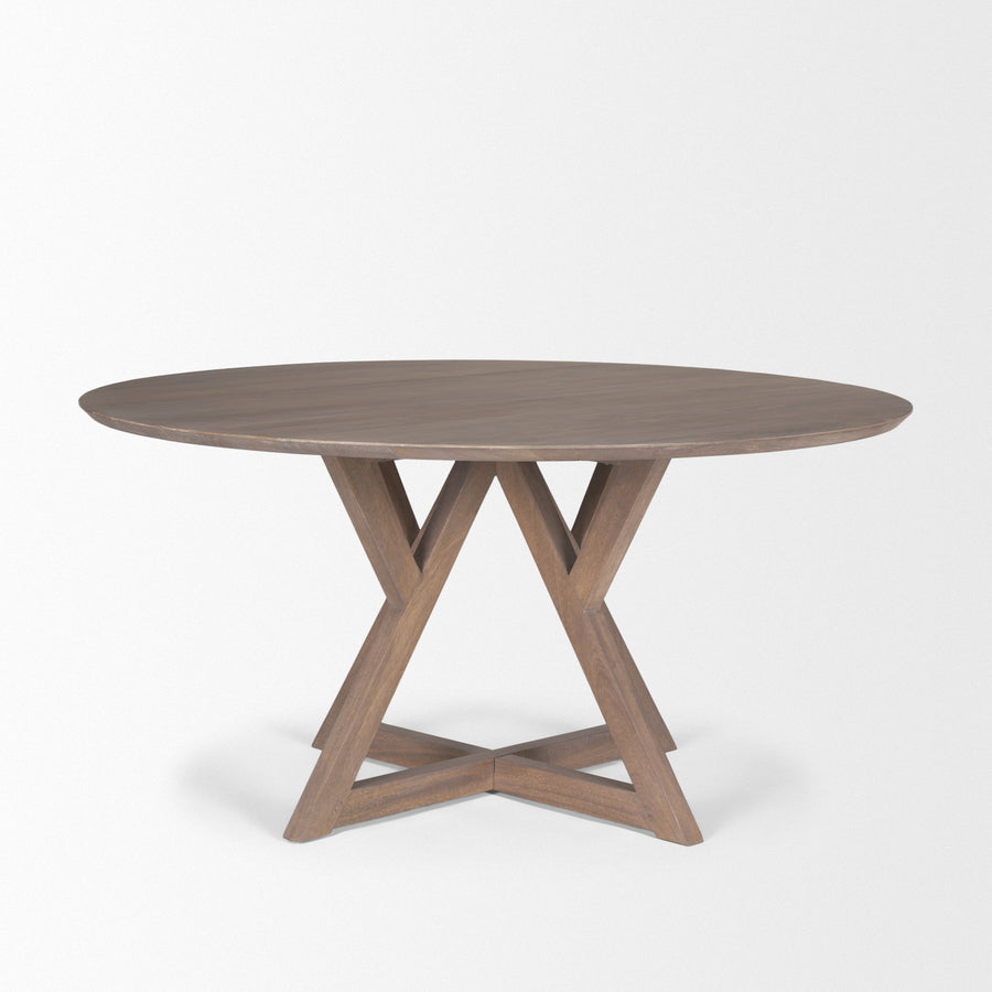 Mercana Jennings 60" Light Brown Wood Dining Table
