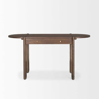 Mercana Sohan Dark Brown Elm Wood Oblong Desk