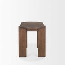 Mercana Sohan Dark Brown Elm Wood Oblong Desk