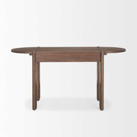 Mercana Sohan Dark Brown Elm Wood Oblong Desk