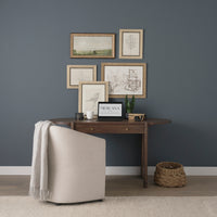 Mercana Sohan Dark Brown Elm Wood Oblong Desk