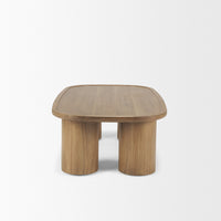 Mercana Tavi Rectangular Natural Brown With Column Legs Coffee Table