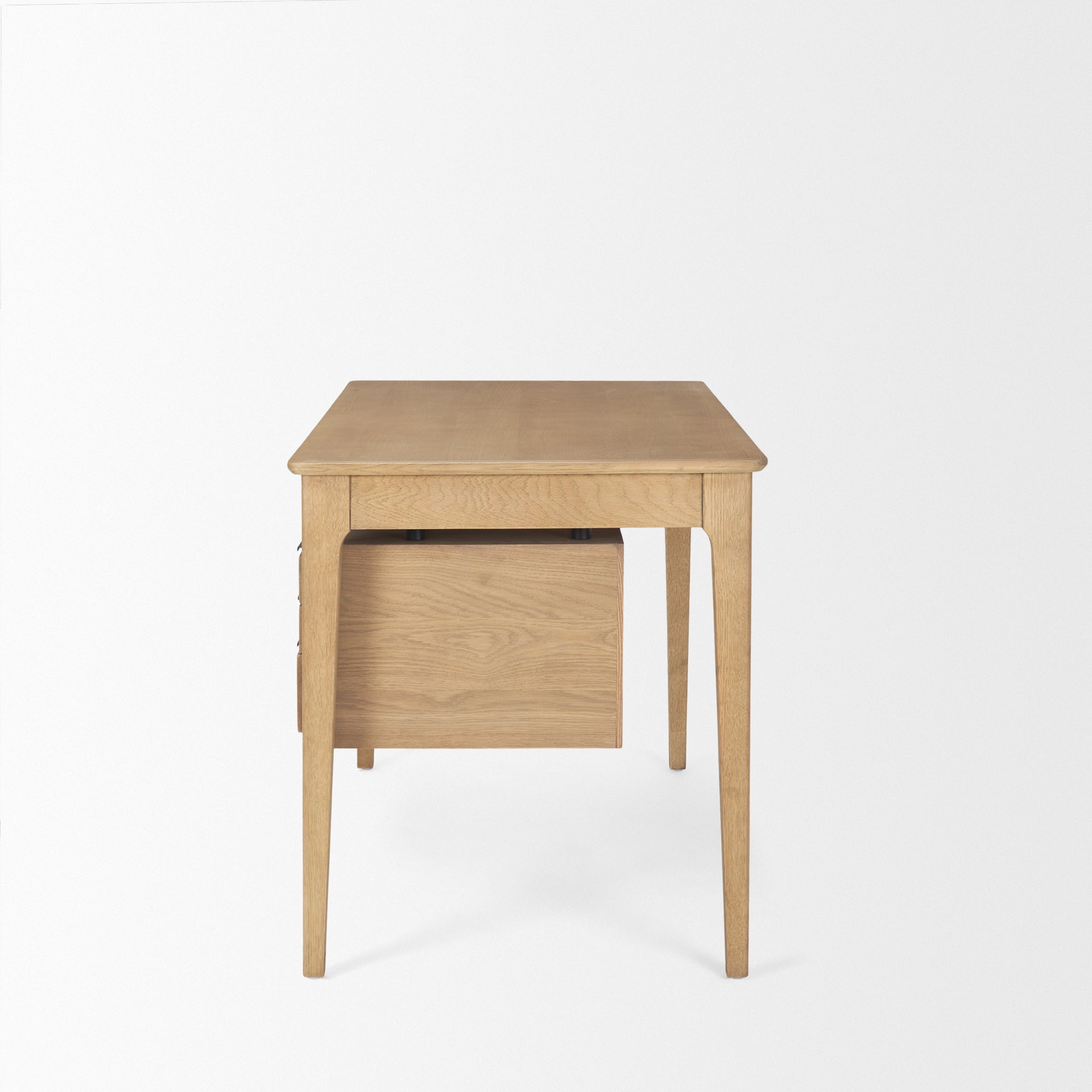 Mercana Tino Light Brown Oak Wood With 4 Drawers Desk