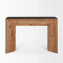 Mercana Tabor Natural Wood With Black Oak Waterfall Console Table