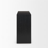 Mercana Tabor Natural Wood With Black Oak Waterfall Console Table