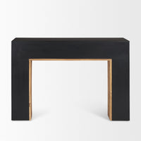 Mercana Tabor Natural Wood With Black Oak Waterfall Console Table
