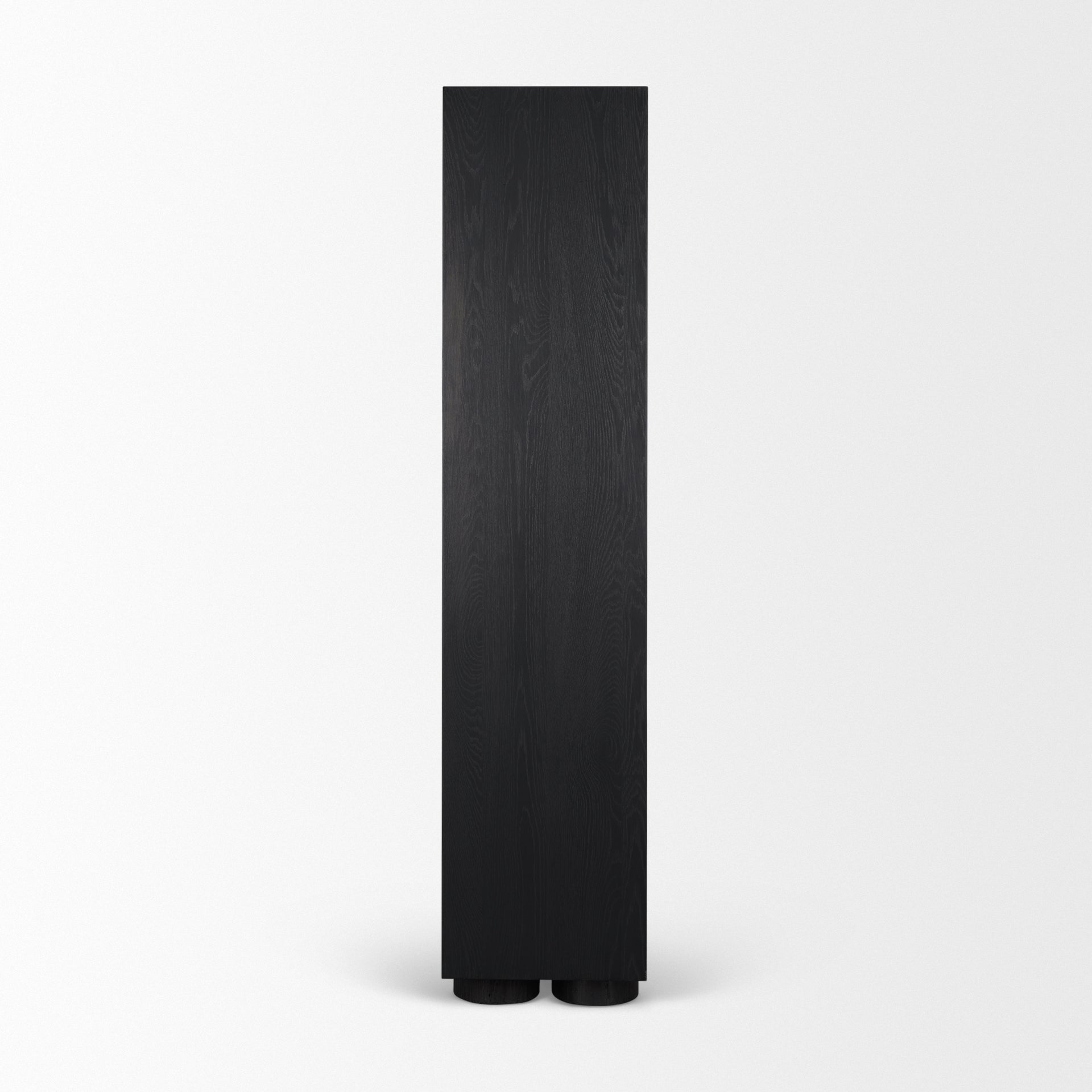 Mercana Tabor Natural Wood With Black Oak Frame Bookcase