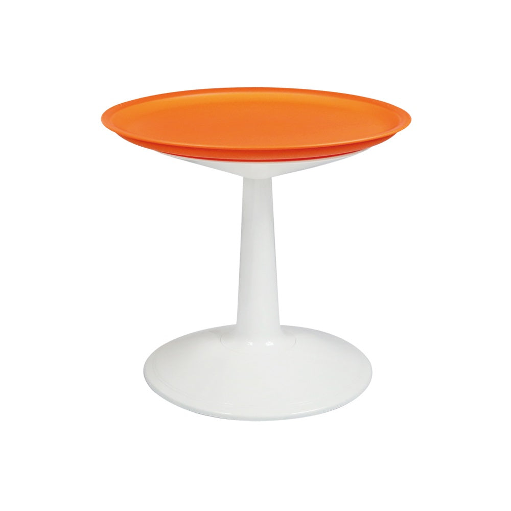 Lagoon Sprout Black/Green/White/Orange Round Side Table