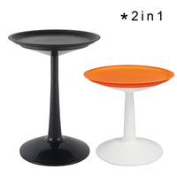 Lagoon Sprout Black/Green/White/Orange Round Side Table