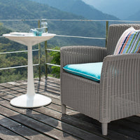 Lagoon Sprout Black/Green/White/Orange Round Side Table