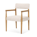 Mercana Toni Light Brown Nettlewood With Cream Heathered Performance Fabric Dining Chair