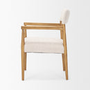 Mercana Toni Light Brown Nettlewood With Cream Heathered Performance Fabric Dining Chair