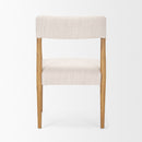 Mercana Toni Light Brown Nettlewood With Cream Heathered Performance Fabric Dining Chair