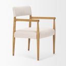 Mercana Toni Light Brown Nettlewood With Cream Heathered Performance Fabric Dining Chair