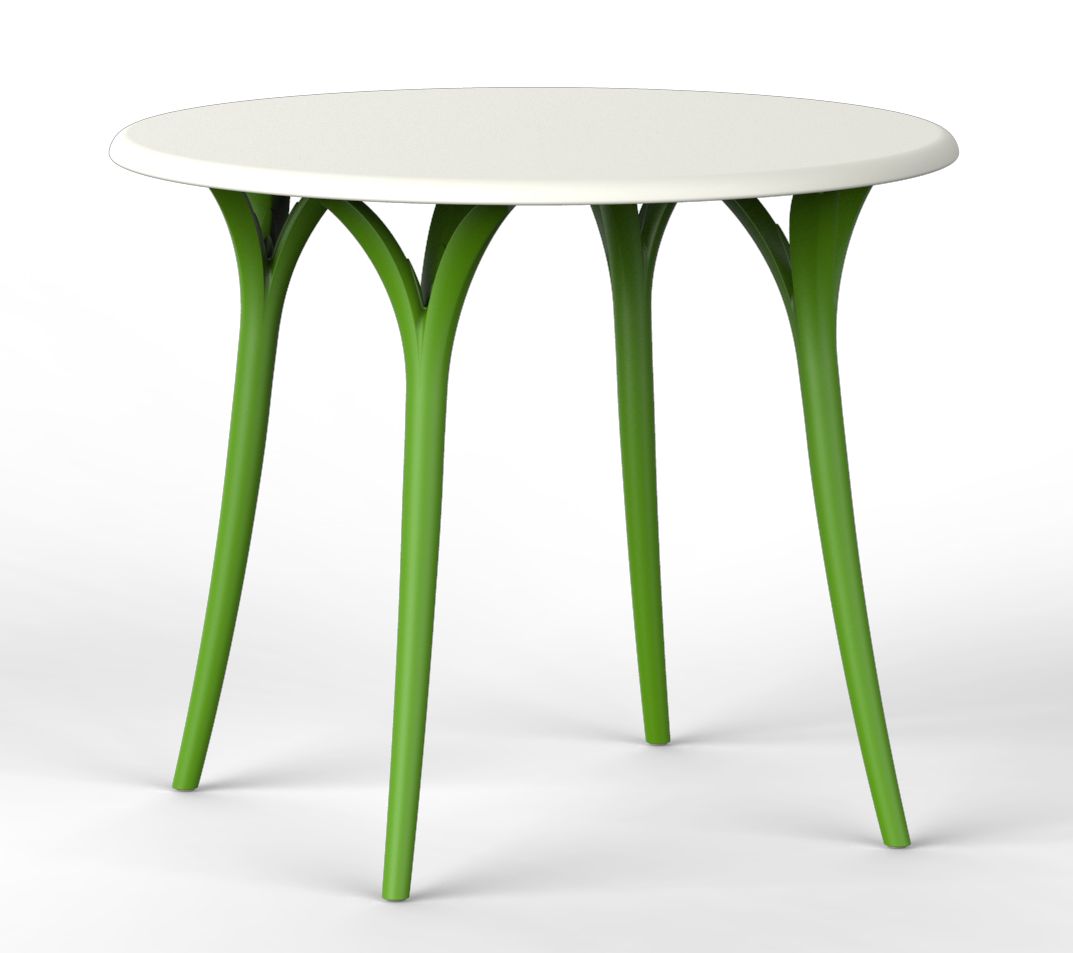 Lagoon Chloe Garden Table With White Stand (ø90cm, 35.4") 1 Pc / Set