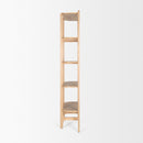Mercana Taylin Light Brown Solid Wood Open Bookshelf