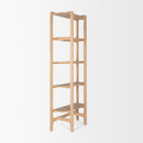 Mercana Taylin Light Brown Solid Wood Open Bookshelf