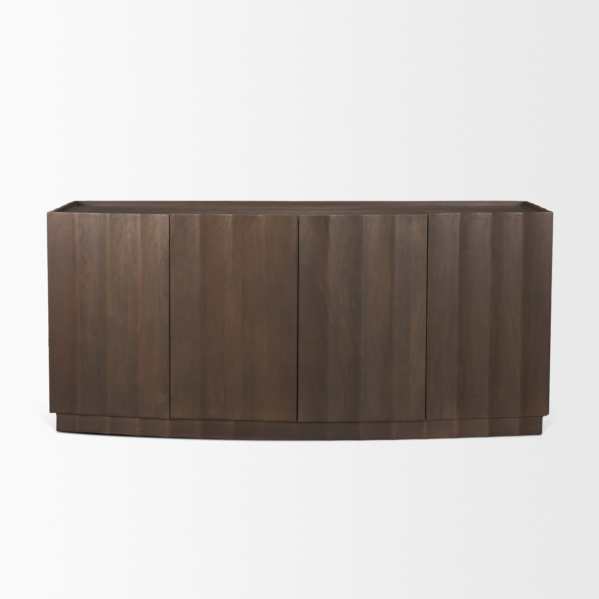 Mercana Swanson Dark Brown Wooden Scalloped Sideboard