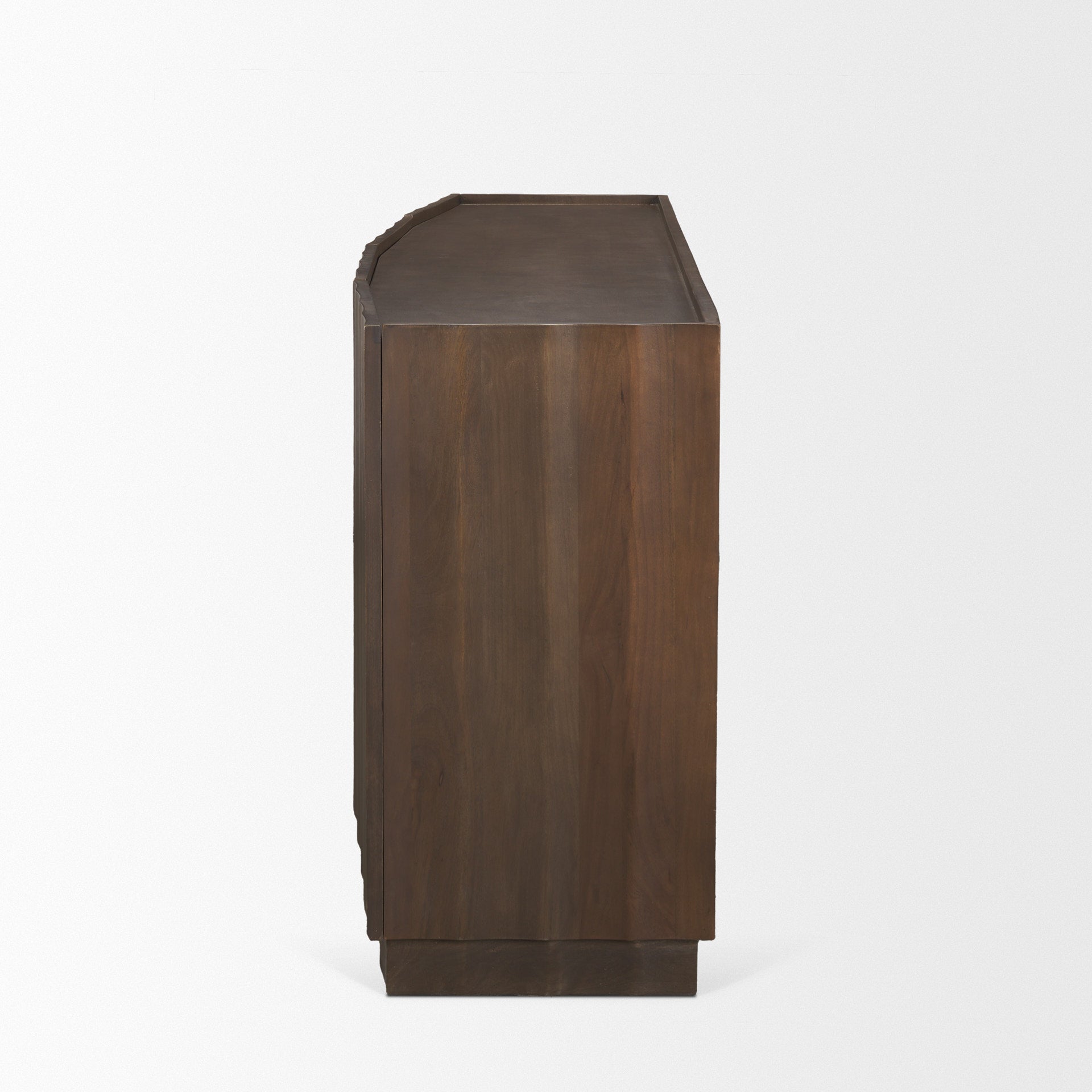 Mercana Swanson Dark Brown Wooden Scalloped Sideboard