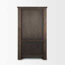 Mercana Wallen Solid Dark Brown Wood Curio Cabinet