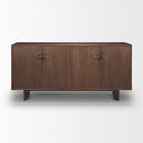 Mercana Varenna 4 Door Dark Brown Wood With Rope Handles Sideboard