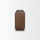 Mercana Varenna 4 Door Dark Brown Wood With Rope Handles Sideboard