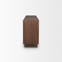 Mercana Varenna 4 Door Dark Brown Wood With Rope Handles Sideboard