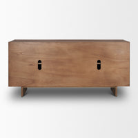 Mercana Varenna 4 Door Dark Brown Wood With Rope Handles Sideboard