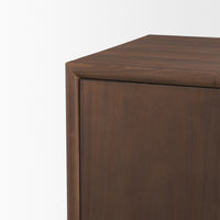 Mercana Varenna 4 Door Dark Brown Wood With Rope Handles Sideboard