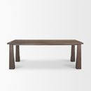 Mercana Wolcott Rectangular Dark Brown Solid Wood Dining Table