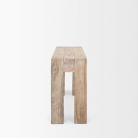 Mercana McArthur Whitewash Reclaimed Wood Console Table