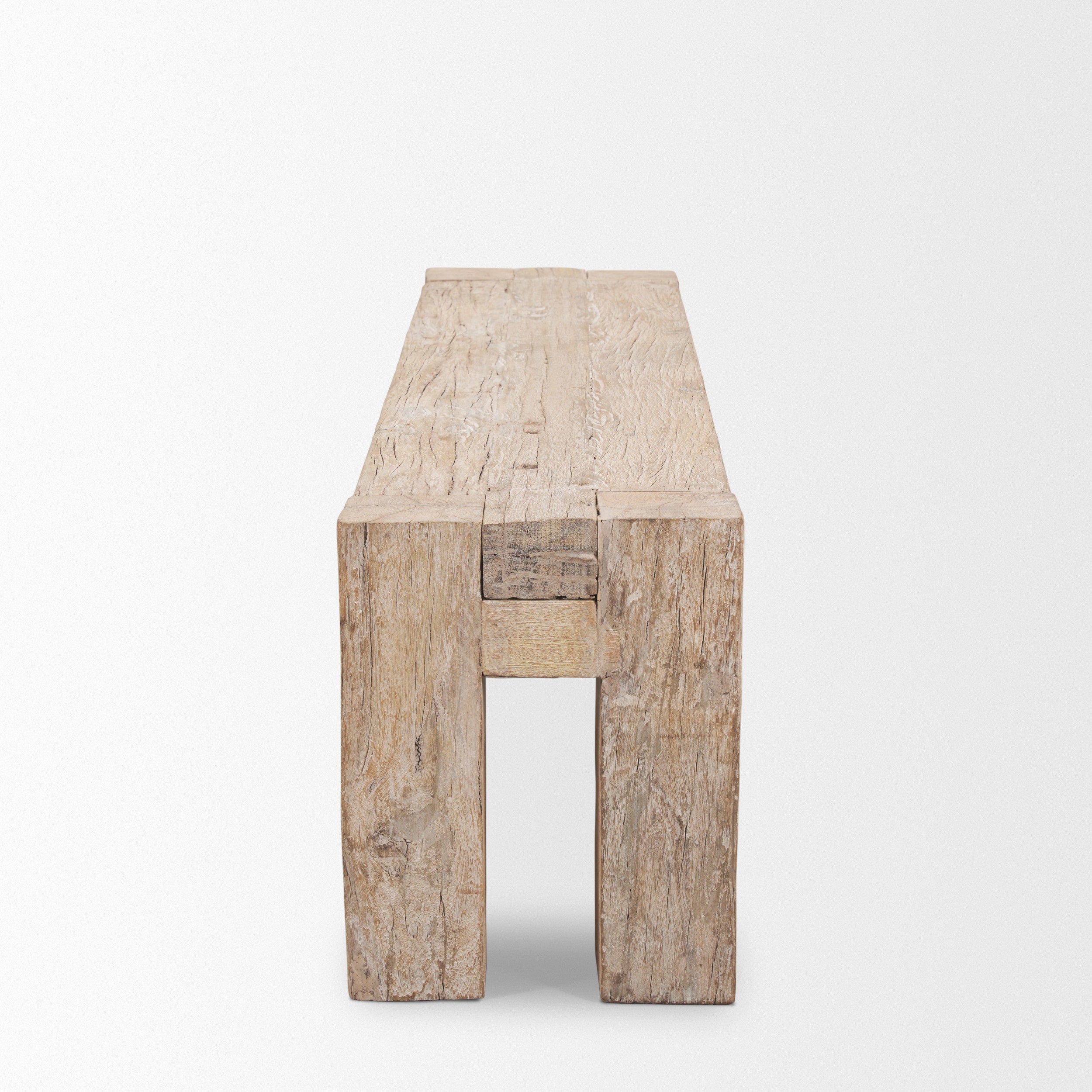 Mercana McArthur Whitewash Reclaimed Wood Bench