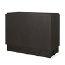 Mercana Wagner Dark Brown Wood With Arched Design Accent Cabinet