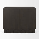 Mercana Wagner Dark Brown Wood With Arched Design Accent Cabinet