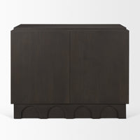 Mercana Wagner Dark Brown Wood With Arched Design Accent Cabinet