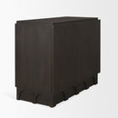 Mercana Wagner Dark Brown Wood With Arched Design Accent Cabinet