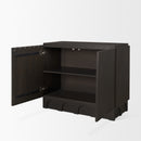 Mercana Wagner Dark Brown Wood With Arched Design Accent Cabinet