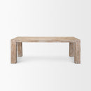 Mercana McArthur 84" Whitewash Reclaimed Wood Dining Table