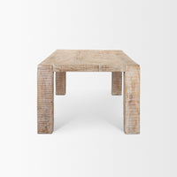 Mercana McArthur 84" Whitewash Reclaimed Wood Dining Table