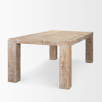 Mercana McArthur 84" Whitewash Reclaimed Wood Dining Table