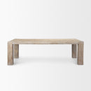 Mercana McArthur 94" Whitewash Reclaimed Wood Dining Table