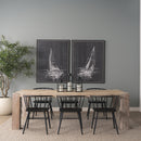 Mercana McArthur 94" Whitewash Reclaimed Wood Dining Table