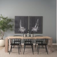 Mercana McArthur 94" Whitewash Reclaimed Wood Dining Table