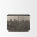 Mercana Roxdale Acid Washed Iron Metal Accent Cabinet