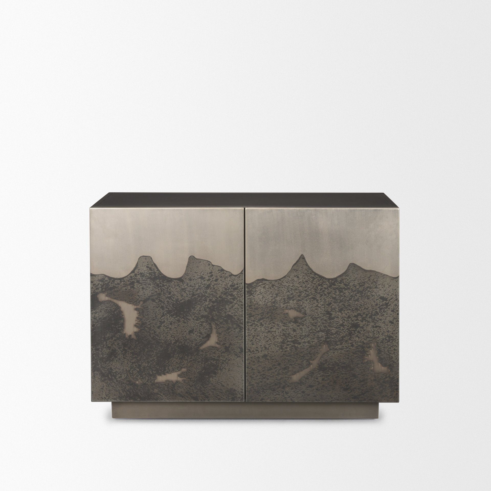 Mercana Roxdale Acid Washed Iron Metal Accent Cabinet