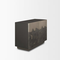 Mercana Roxdale Acid Washed Iron Metal Accent Cabinet